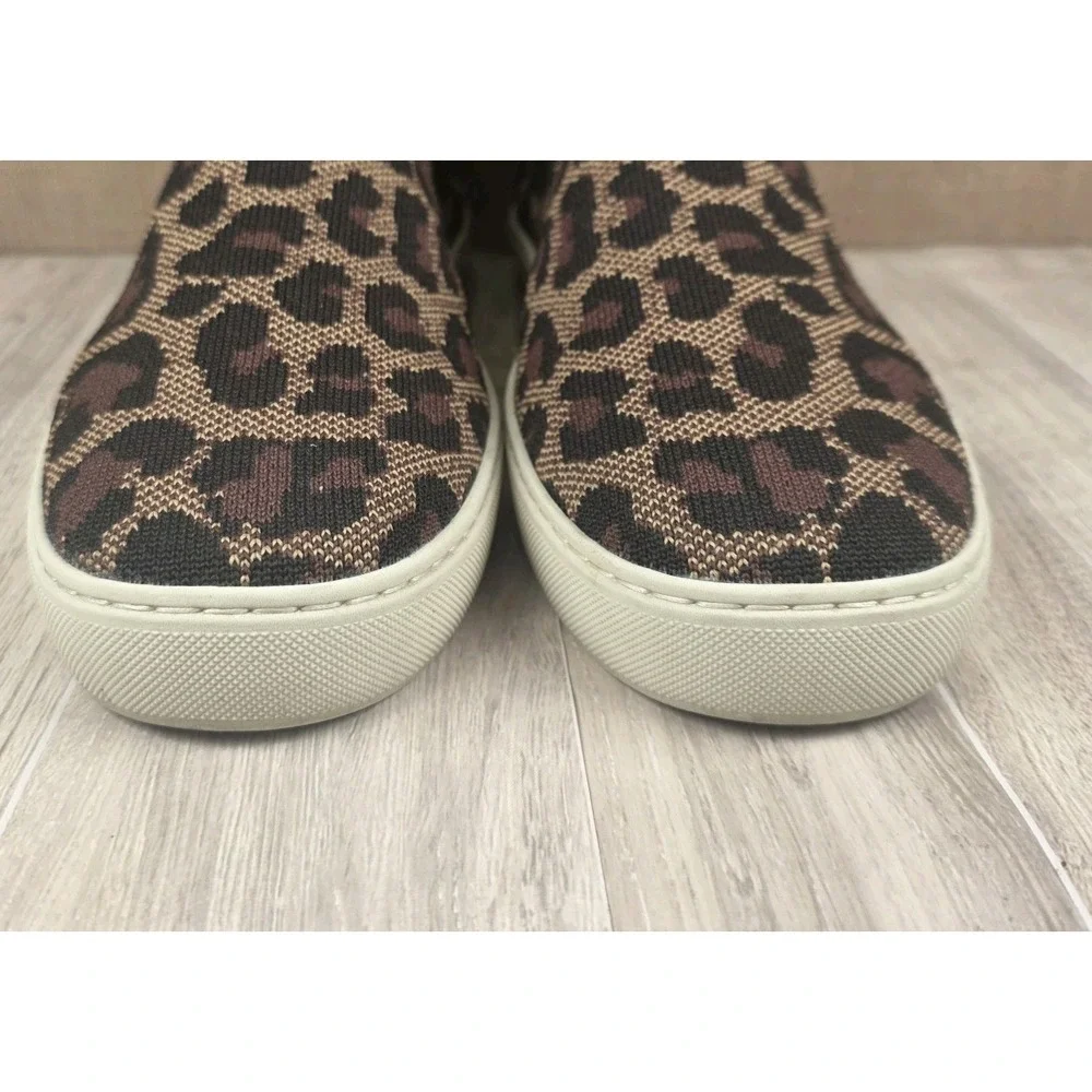 Rothy's The Chelsea Womens Size 11 Wildcat Leopard Boot Sneakers Knit Stitch